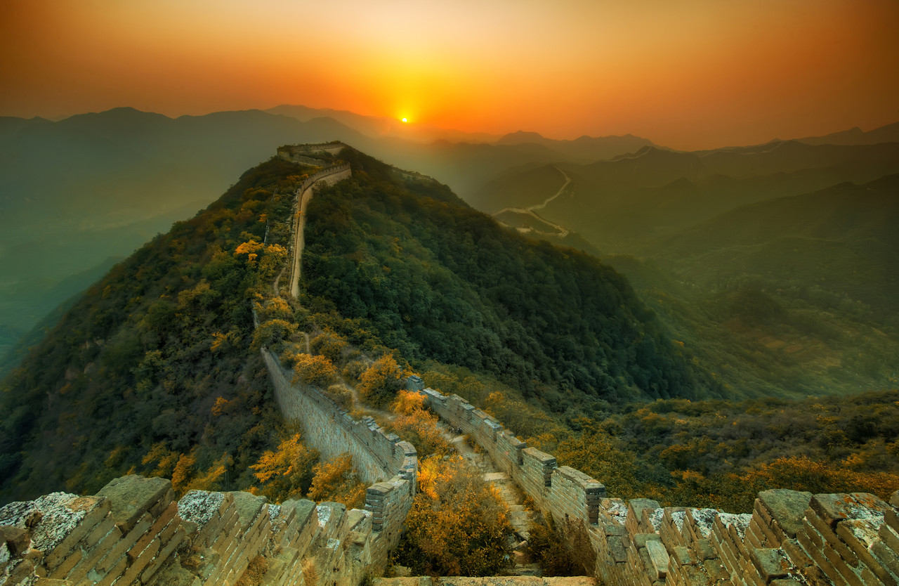 Trey Ratcliff - China 2011 - A Great Wall at Sunset-X2